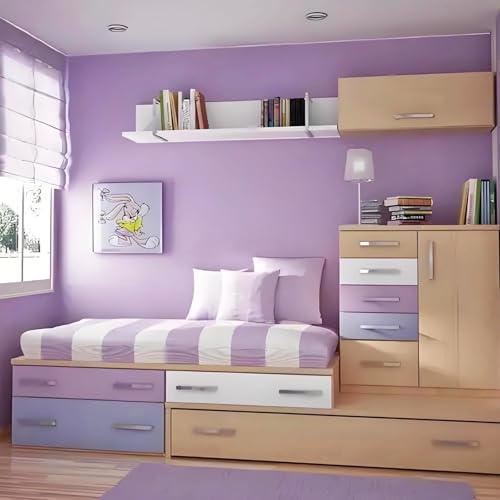 Papier peint violet pour chambre et salon effet vinyle adhésif - 6