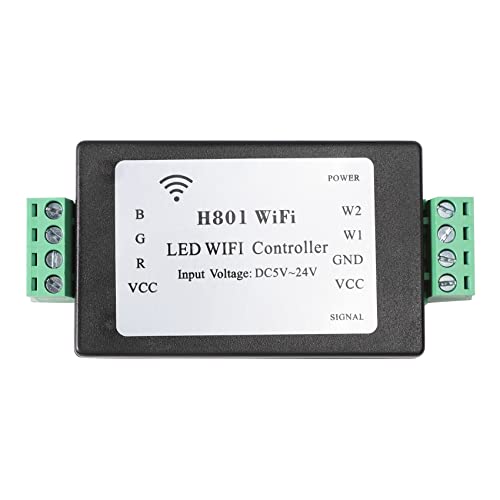 Onmancy H801 RGBW LED WIFI Controller LED RGB Controller DC5-24V Eingang für 5050 2835 3528 SMD LED Streifen Licht Cover