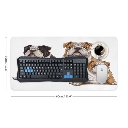 English Bulldogs1 Desk Pad con Base de Goma 30x60 cm miniatura 2
