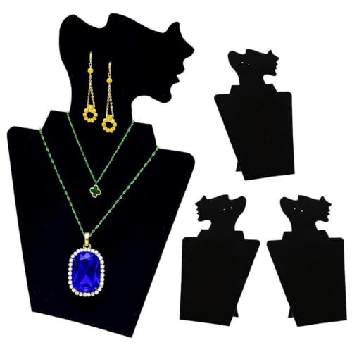 Velvet Foldable Jewelry Display Stand Set (4 Pieces)