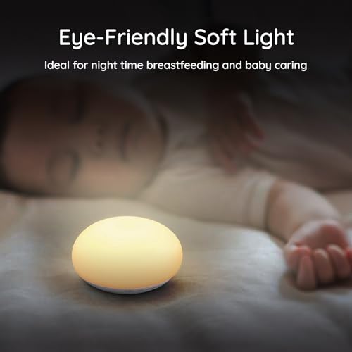 Cotabaty Baby Night Light, Nursery Night Lamp for Breastfeeding, Soft BPA Free Silicone Touch-Control Night Lamp, Eye Caring, Easy Flip Design, Stepless Dimming - Cosy Home Interiors Cotabaty Baby Night Light, Nursery Night Lamp for Breastfeeding, Soft BPA Free Silicone Touch-Control Night Lamp, Eye Caring, Easy Flip Design, Stepless Dimming - Image 4
