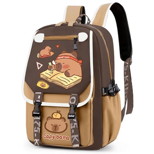 Sac d'école capybara anti pluie pour protéger les cahiers