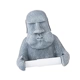 . 【Amusant et impressionnant】 : Le design distinctif du porte-rouleau de papier toilette de salle de bain en forme de statue Moai de l'île de Pâques ne manquera pas de laisser une impression sur vos invités, fonctionnalité et touche amusante