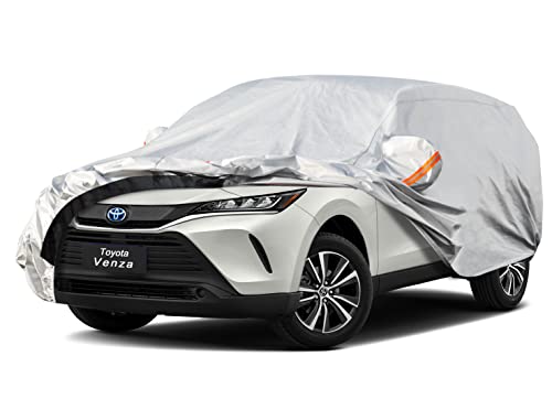 Image of GUNHYI 6 Layer SUV Car Cover Custom Fit Toyota Venza (2008-2026) Waterproof All Weather, Heavy Duty Outdoor Snow Sun Rain Uv Protection (Ships from US Warehouse, Delivery 3-8 Days)