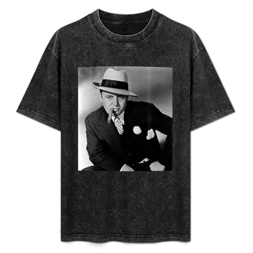 Weixiu Al Capone Suit Cigar American Gangster Retro Vintage T T-Shirt Black XXL