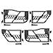 Hooke Road for Jeep Wrangler JK Tubular Half Doors Offroad Trail Doors Compatible with 2007-2018 Jeep Wrangler JK Unlimited 4-Door Include Front & Rear 4PCS Set