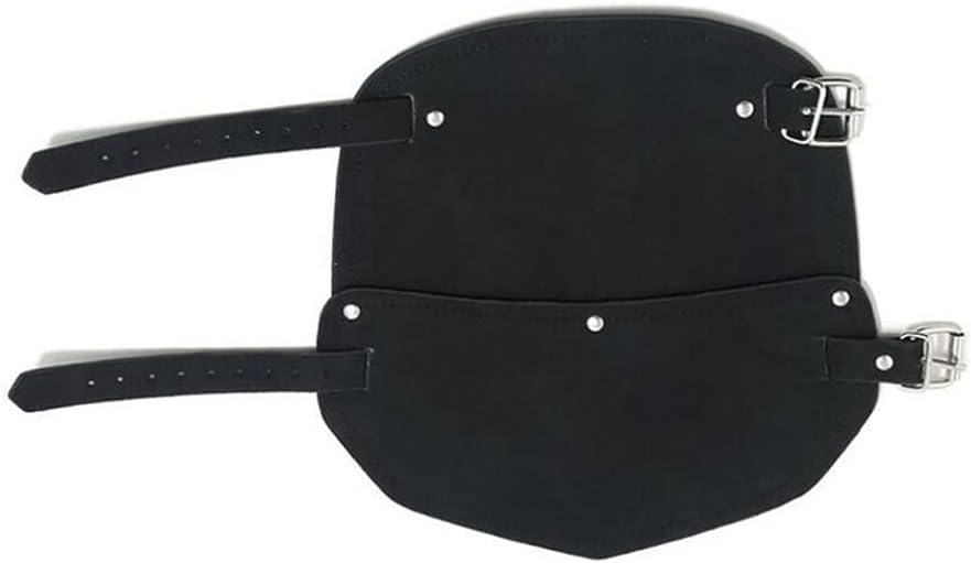 Men Outdoor Sports Arm Guard Riding Arm Cover Armband Leather Punk Wide Archery Arm Guard Bracer(Black Right)