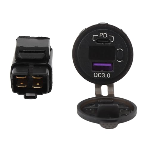 Motorcycle Phone Charger, Motorcycle USB Charger DC12V PD Fast USB 3.0 Water Resistant for Versys650 Versys1000 VersysX300