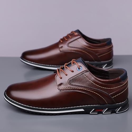 Men's Premium Stylish Oxford Shoes Casual Lace Up Walking Business Driving Dress Shoes2