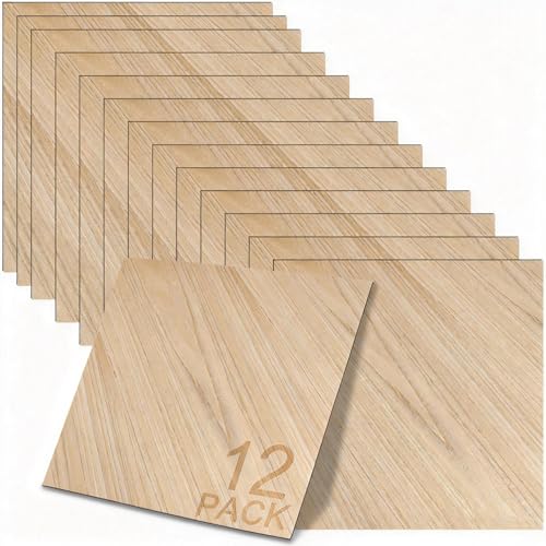 Image of GSCIT Club 12 PCS Maple Wood Veneer, 8 inch x 8 inch Wood Edge Banding Pre-glued Flexible, Veneer Tape Banding for Cabinet Repair Furniture Restoration