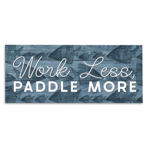 Stupell Industries 'Work Less Paddle More Fish Patterned'| Canvas Art