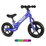 BELEEV Balance Bike(4.3 lbs) Aluminum Alloy, No Pedal Toddler Bike, Adjustable Handlebar and Seat, 110lbs Capacity for Kids Age 18 Months to 5 Year Old (Blue)