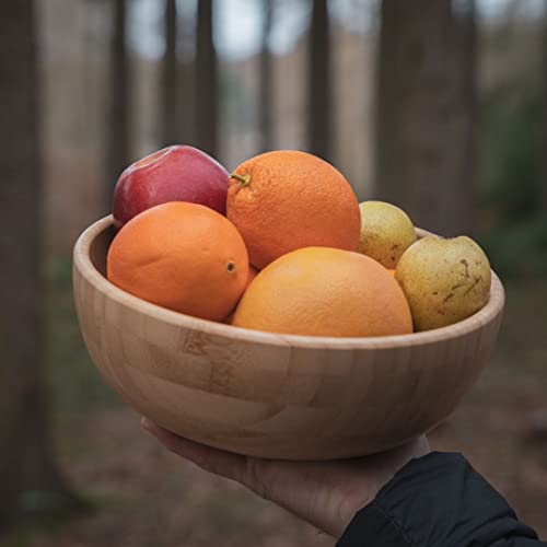 Miniatura 8 de Pandoo Cuencos De Bambú, Frutero, Juego De Cuencos, Ensaladera, Vajilla De Bambú, Cesta De Frutas, Cuenco De Madera, Cuencos Decorativos 25 Cm De Diámetro