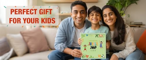 Image of Jungle Jump Board Game for Kids | Fun Fitness Activity Game with Animal Theme | Physical Exercise Game for Boys & Girls Age 5-12 | Family Party Game | Indoor Activity Game | 2+ Players