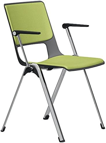 2.2 Stackable Armchair With Steel Tube Frame In Polished Chrome- Pack of 4