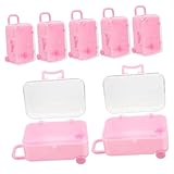 Mikinona 12 Piezas Maletas Transparentes para Dulces y Favores Cajas Decorativas Portátiles para Bodas Viajes y Fiestas Contenedores Versátiles para Almacenaje