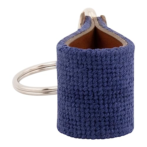 Image of Leather Hand-Stitched Needlepoint Key Fob or Key Chain