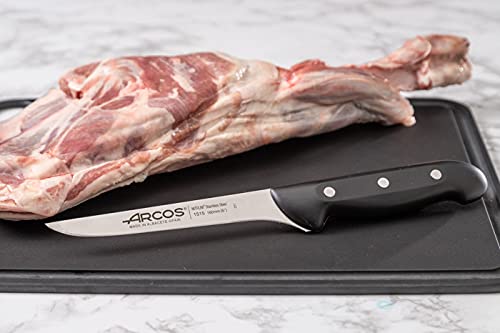 Arcos Serie 2900 - Coltello Scannare Coltello Macellaio Coltello Bistecca - Lama Acciaio Inossidabile Nitrum 180 mm - Manico Polipropilene Colore Blu