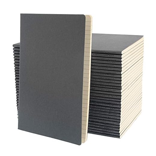 Simply Genius A5 Notebooks for Work, Travel, Business, School & More - College Ruled Notebook - Softcover Journals for Women & Men - Lined Note Books with 92 pages, 5.5" x 8.3" (Gray, 30 pack)