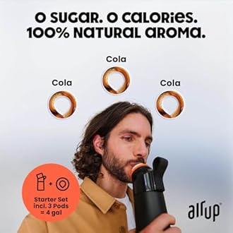 AIR UP Black Steel 16oz Flavored Water Bottle with Straw - Sugar Free Cola Pods - Drink Healthy Water - Keeps Drinks Cold for 14 Hours - School, Office, Gym, Travel