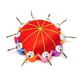 Honbay Handmade Product Chinese Traditional Style Needle Pin Cushion with 10 Kids (Red)
