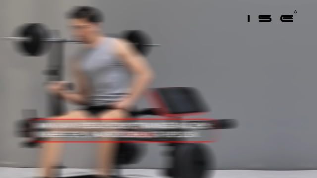 Bild 6 - ISE Multifunktional Trainingsbank, Hantelbank Verstellbar Klappbar mit Beincurler Haushalt Fitnessgeräter für Kniebeuge, Hantelbank Bankdrücken,Rumpfbeuge,Training Bank Neigen, Beinbeuger für Zuhause