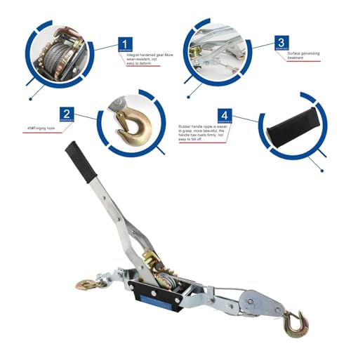 Manual Winch 4 Ton 8800LBS Power Puller Hand Winch miniatura 2