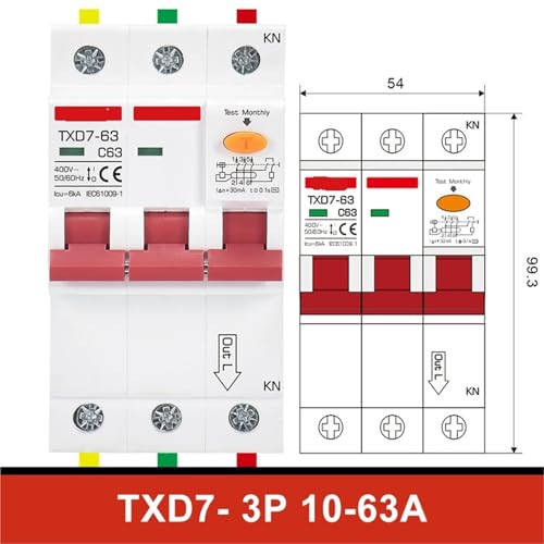Disjoncteur RCBO 4P 16A solution fuite de courant et surcharges electriques