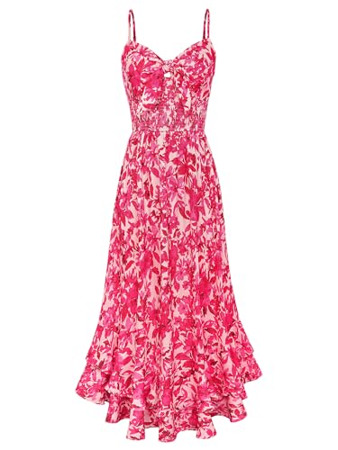GRACE KARIN Womens Maxi Floral Sundresses Summer Beach Boho Dress
