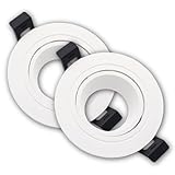LED ATOMANT Pack 2x Marco Foco Empotrable GU10 Blanco, Orientable hasta 30º