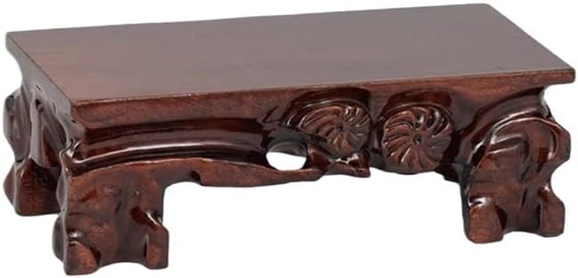 Bonsai Pedestal Vase Pedestal Stands Rectangular Flower Pot Base Solid Wood Crafts Ornaments Bonsai Bracket Pad Base Planter Stand Plant Holder