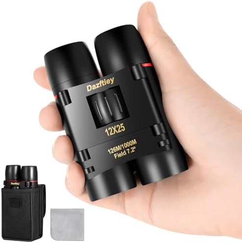 12x25 Small Compact Binoculars for Adults & Kids - Mini Lightweig...