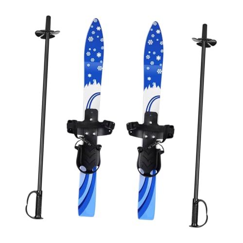 perfk Tablas de esquí Esquís de Nieve Esquís Cortos Patines de Hielo Recreación al Aire Libre Snowboard Equipos para Deportes de Invierno Niños Snowblades, Azul