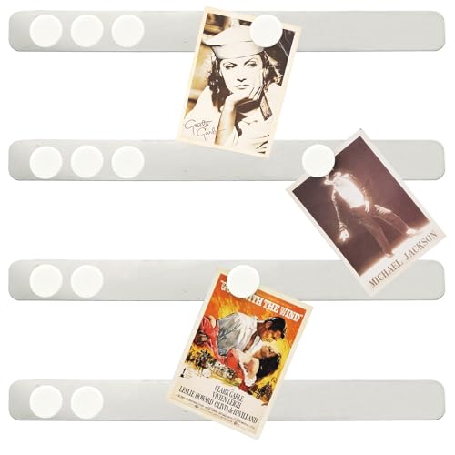 PYJLBX Tableau Magnetique Mural, Plaque Magnétique Tableau Aimanté Mural, Plaque Aimantée Adhésive, Bande Magnetique Tableau Memo avec 10 Pcs Blanc...