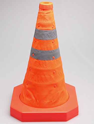 Cartman 4 Pack 15.5 Inch Collapsible Traffic Cones, Safety Road Parking Cone For Traffic Control, Driving Construction Cones With Reflective Strips Collar, Orange #TOP5