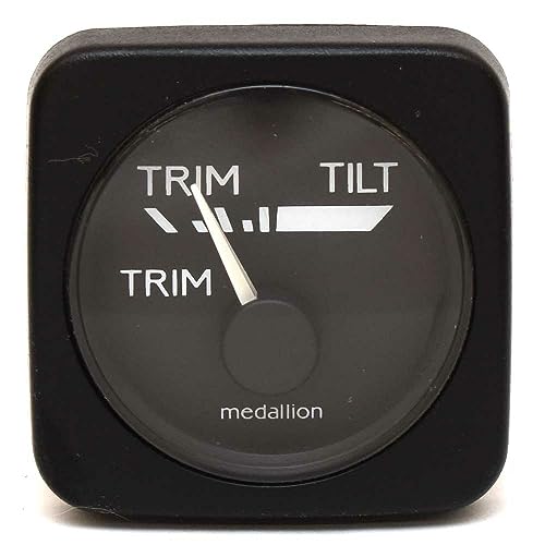 Medallion Marine Boat Trim Gauge PI-096-51 | Mercury 2 Inch Square Bezel Black