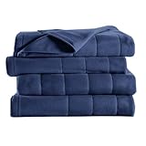 Sunbeam Electric Heated Fleece Blanket (Queen, Newport Blue)