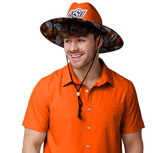 Image of FOCO Oklahoma State Cowboys NCAA Team Color Straw Hat