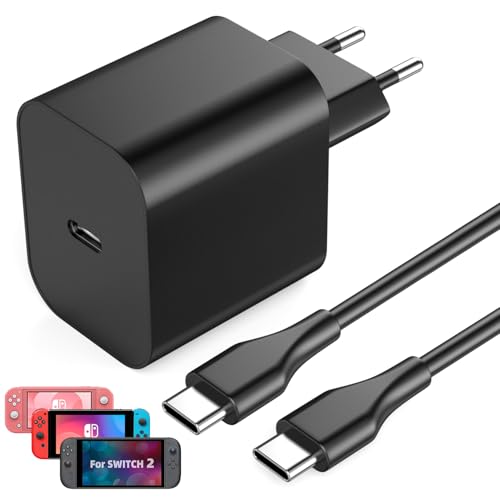 Switch 2 Cavo di ricarica compatibile con Nintendo Switch/Lite/OLED/Deck Dock/Pro