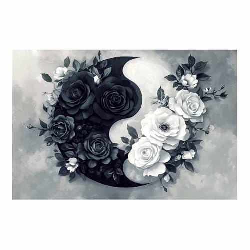 Tableau fleurs de Tai Chi impression sur toile 40x60cm sans cadre