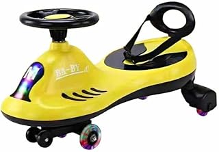 سيارة بلازما متأرجحة للاطفال مع اضواء LED، 95 × 40 × 20 سم، من هابي كيدو (اصفر)