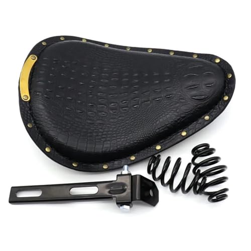 Sillín para moto chopper en cuero sintético PU con muelles de 3 pulgadas de alta resistencia 2