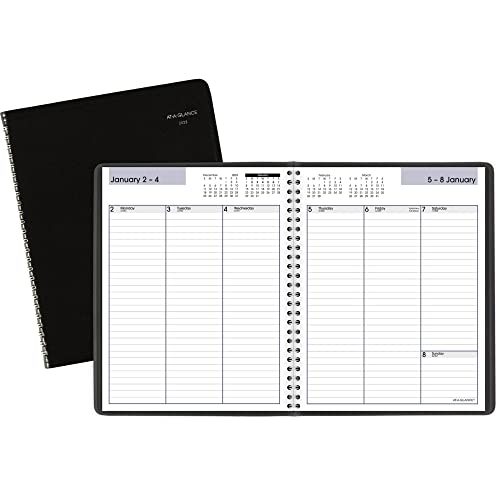 AT-A-GLANCE 2023 Weekly Planner, DayMinder, 7" x 8-3/4", Medium, Column-Style, Faux Leather, Black (G59000) - Image 3