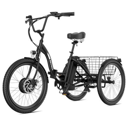 ANCHEER Electric Tricycle for Adults, 350W(Peak 550W) Etrike, 48V/499Wh Ebike,