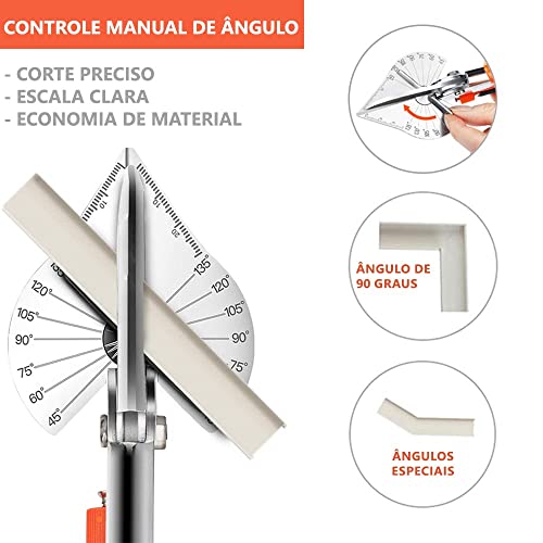 Alicate Tesoura Corte Esquadria Ângular de Moldura e Acabamento Ajustável 45 a 135 Graus Ferramenta