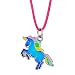 Fun Jewels Fairy Tale Cute Unicorn Pendant Color Change Kids Mood Necklace Gift For Girls