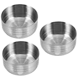 OFFSCH 3Pcs Stainless Steel Shaker Lid Replacement Cocktail Shaker Cover Splash-Proof Design for Bars Home Use Easy to Clean Portable 1.49X1.49X2.53In