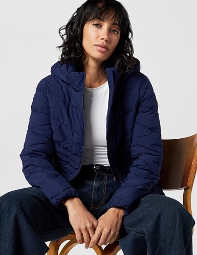 Calvin Klein Women's Lightweight Quilted Hooded Puffer Coat – Stretch Winter Jacket with Pockets, Navy, XS - image 2