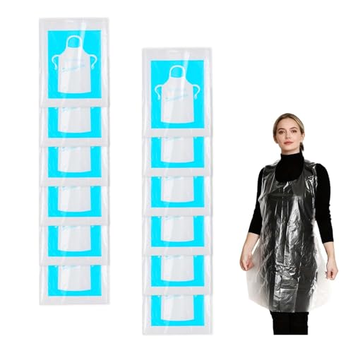 ZHYUAN 120 pièces Tabliersentransparent, 60 * 95 cm, Tablierimperméable, Tabliersenplastique pour...