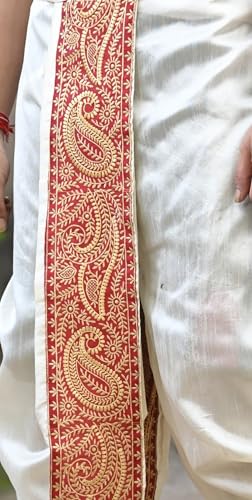 Image of Men's Ready to Wear Pant System MARWADI Embroidered Dhoti for Marriage, Party, Pooja, Festival etc. (GC009)